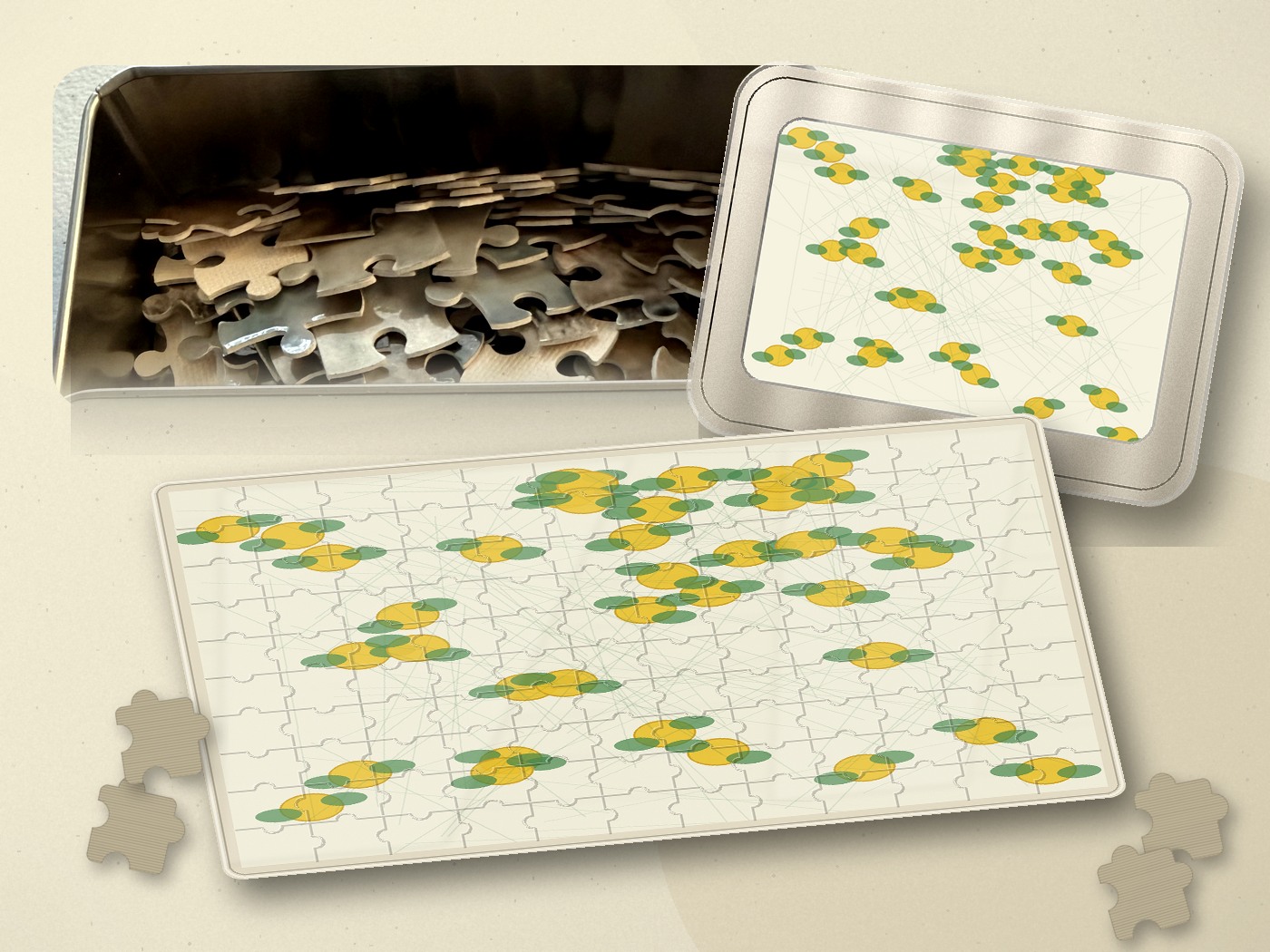 120 piece puzzle with lemon grove artwork and matching box
